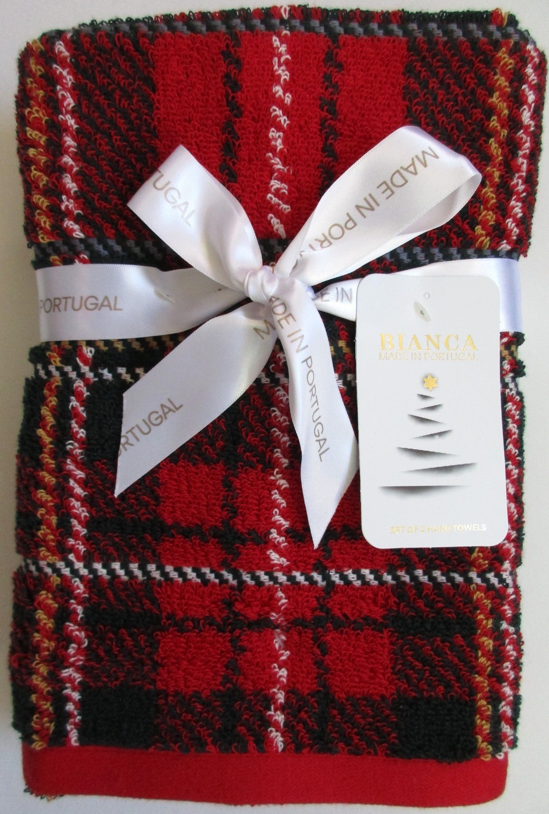 S Red Green 2pc Towel Set Bianca Portugal