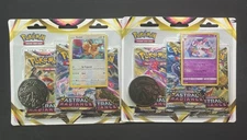 Pokemon TCG Astral Radiance 3-Pack Blister -Lot of 2 - Sylveon + Eevee