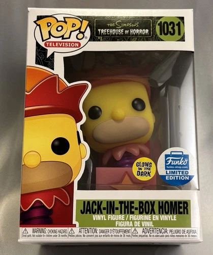 HOMER SIMPSON Jack In The Box Funko Pop GITD Glow In The Dark Halloween Simpsons