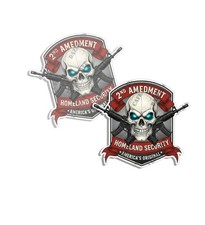 2nd Amendment Homeland Security Sticker Decal Pro Gun Vinyl Made in USA 2 PACK