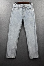 Vintage Levis Jeans Mens 31x34 Fits 30x33 Blue Acid Wash 90  s 501 Made in USA