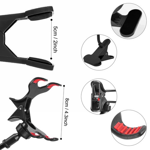 Support de téléphone col de cygne flexible multifonctionnel lit paresseux support de bureau bras long - Photo 10 sur 14