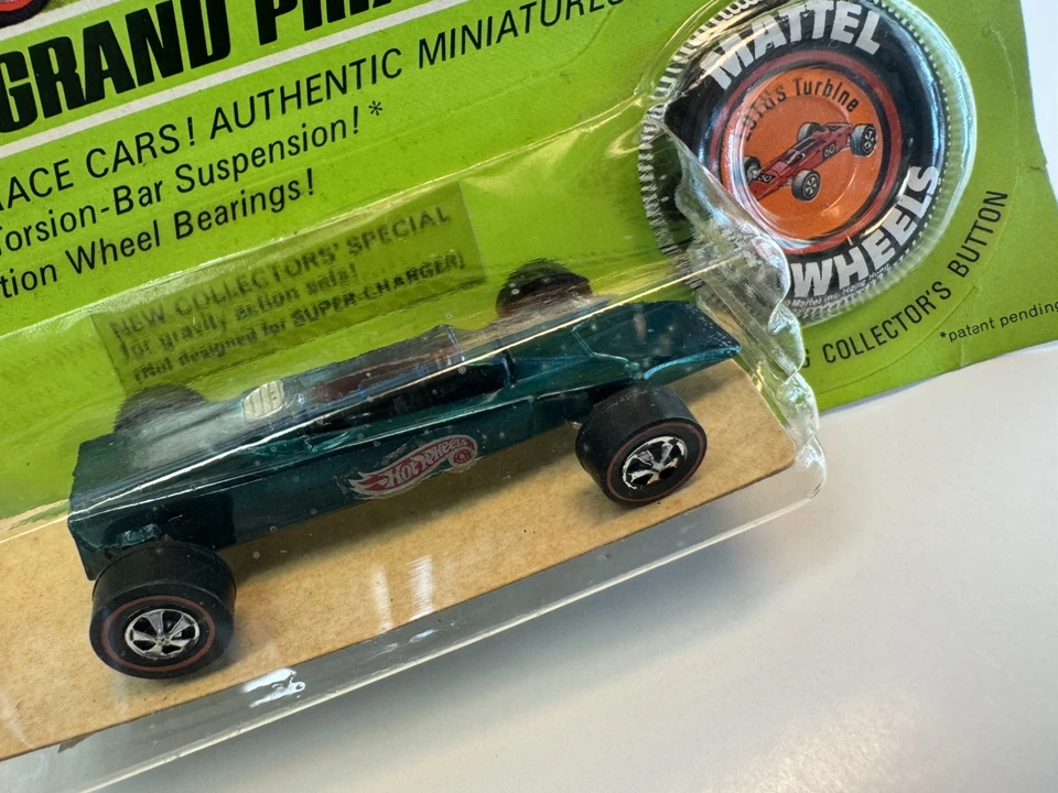  Hot Wheels Lotus Turbine 1969 - Grand Prix Spectraflame Aqua sin usar, en caja, blister original Foto 4 de 4