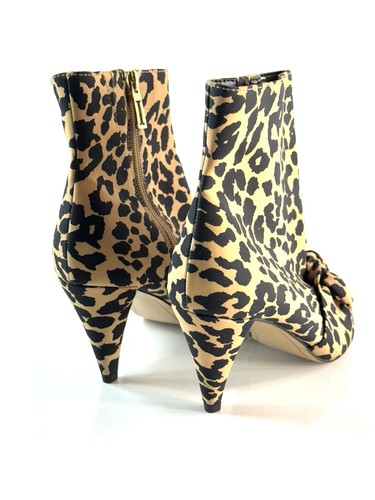 Isaac Mizrahi Leopard Print Suede Ankle Boots with Bow Women’s Size 6M - Picture 9 of 20