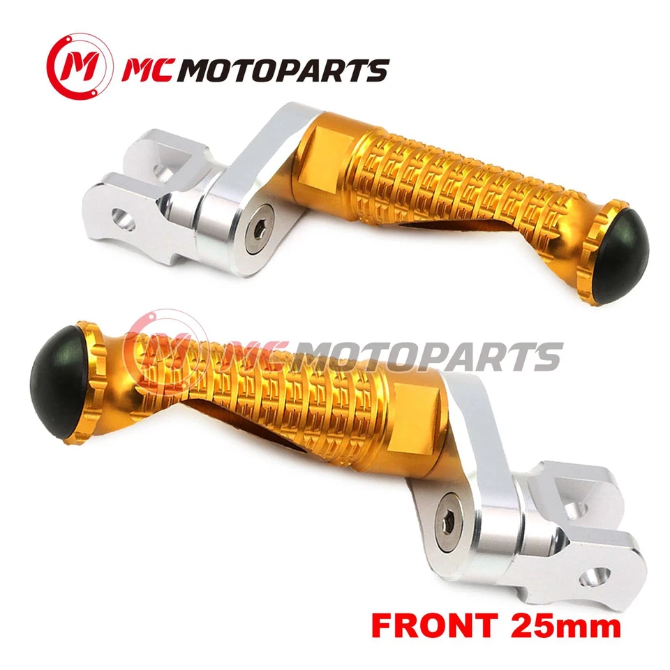 For MV Agusta Stradale 800 2015 MPRO 25mm Extended GOLD Front Foot Pegs Foto 2 de 4