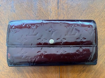 Louis Vuitton Vernis Monogram Portefeuille Sarah Long Wallet Amarante Gebraucht