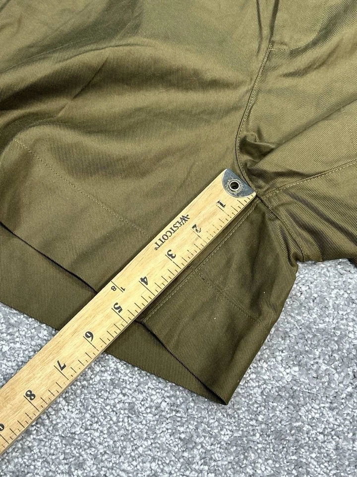 Banana Republic Chino 短裤女式 6 绿色帆布棉质高腰户外 — 第 2/4 张图片