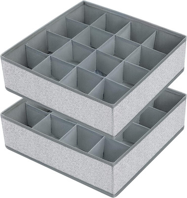 Sock Drawer Organizer Divider Underwear Organizer 16-cell Fabric Dresser Drawer