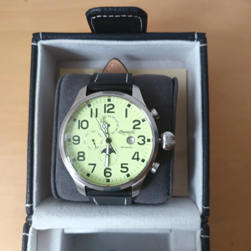 Ingersoll Herrenuhr Automatik gebraucht Top zustand, Farbiges Ziffernblatt - Bild 1 von 4