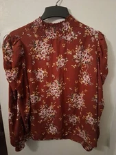 LIKE AN ANGEL WOMENS  BLOUSE MULTICOLORED FLOWERED SIZE 1X