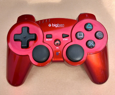 Big Ben Interactive PS3 Bluetooth Controller - Metallic Rot - Funktionsfähig