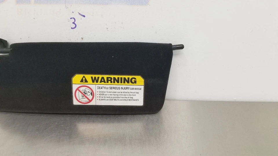 05 HONDA S2000 S2K AP2 SUN VISOR LEFT DRIVER BLACK - Image 4 of 4