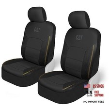 Cat FlexHybrid Car Seat Covers, Black Premium Faux Leather Flex Fronts-Black