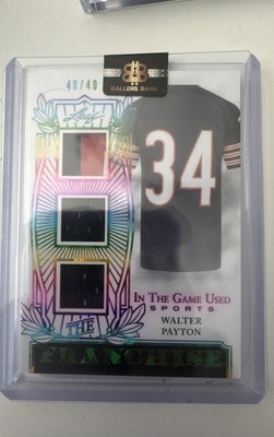 2024 Leaf in the Game Used  Walter Payton #TF-WP1 Rainbow Holo Foil RARE 40/40