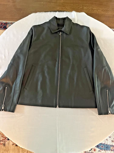 Men’s rag & bone Black Sawyer Leather Jacket-  MEDIUM - DS29 - product listing photo