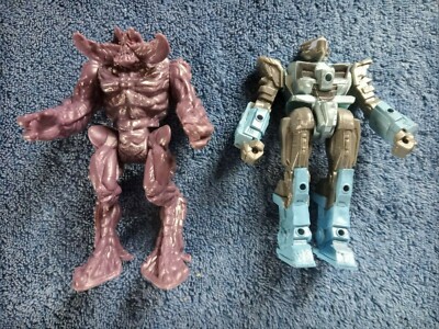 Greenbrier International Purple Alien Blue Gray Robot Monster Figure Lot 2 Toy 