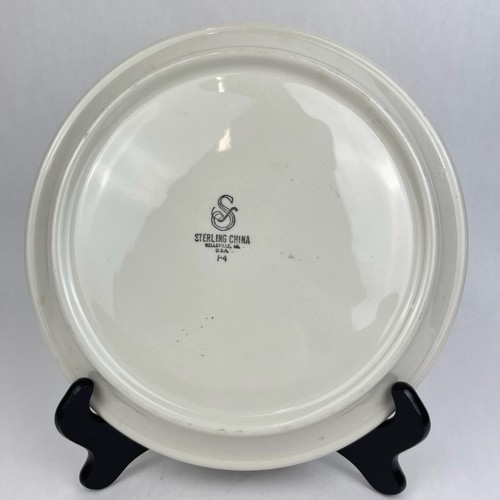 Vtg Sterling China Restaurant Ware Honeycomb Rim Divided Sectioned Plate 9.5” - Picture 2 of 7