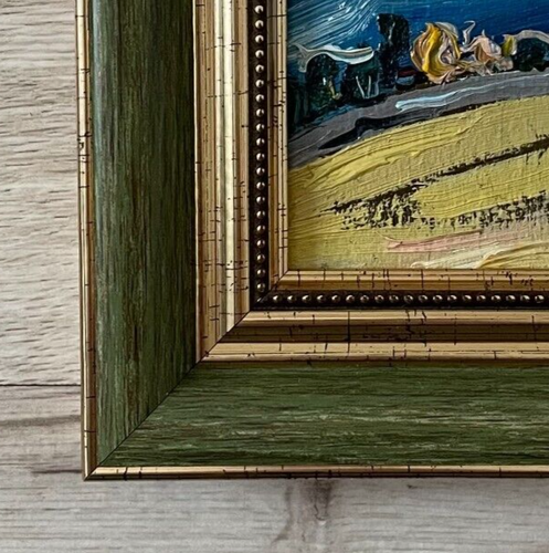 pinturas al óleo miniatura enmarcadas originales - Imagen 8 de 10