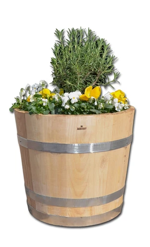 Chestnut wood planter - flower tray or pot - D30 to D60cm untreated