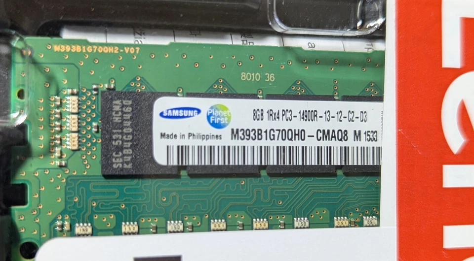 IBM-Lenovo 8GB DDR3 PC3-14900R RDIMM 00D5034 47J0223 00D5040 00D5042 Server Mem - Image 3 of 4