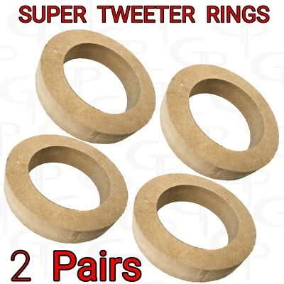 GP AUDIO GP Super Tweeter Door Pod Baffle ( 2 Pairs) Speaker rings spacer