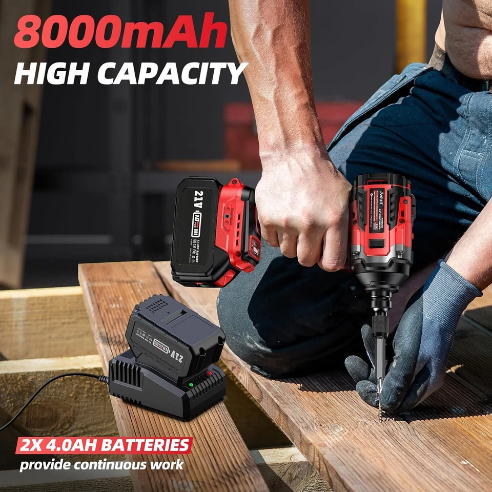 Avhrit 700Nm BürstenloserAkku-Bohrschrauber Schrauber mit 2x4.0Ah Akkus für Car - Bild 3 von 4