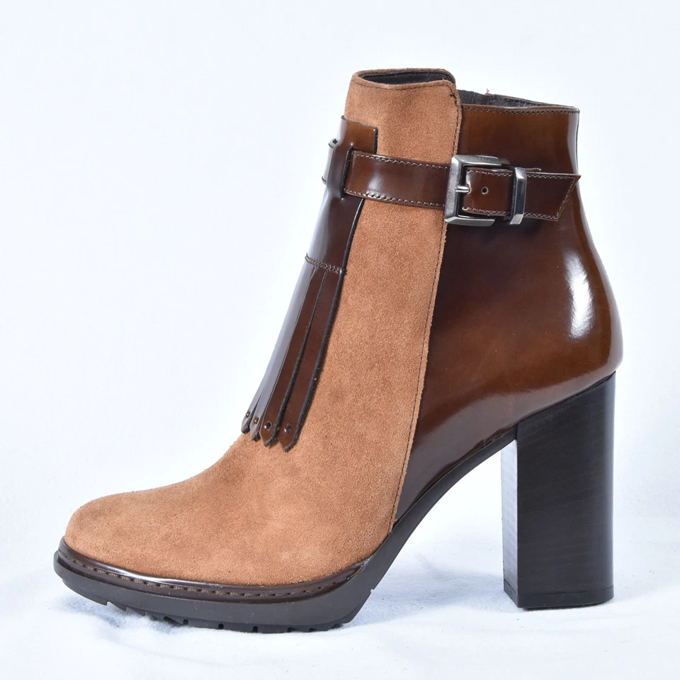 New Peperosa Damen Stiefeletten Stiefel Boots Braun Leder 37 39 40 - Bild 3 von 4