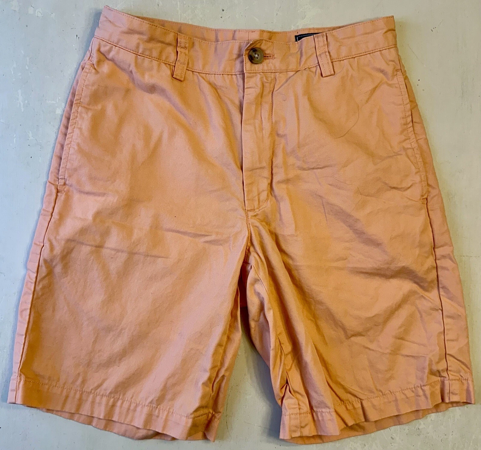 Vineyard Vines Club Flat Front Mens Chino Shorts 28 Peach