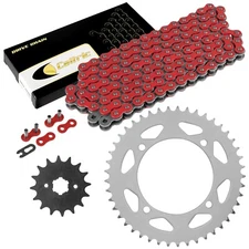 Red Drive Chain And Sprocket Kit for Yamaha XV250 Virago 250 1995-2007