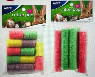 WARE 2X Critter Pop Treat Small or Large- Rice Pops Hamster Treat