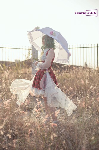 TouHou Project Kazami Yuuka Cosplay Costume Women Girl Red White Dress Halloween - Picture 15 of 17