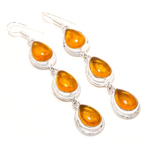 Collier + Boucles D'oreilles – Bijoux Anciens Faits Main – Iolite Bleue – Inde