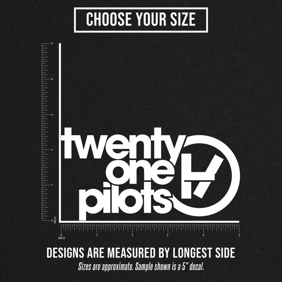 Twenty One Pilots Band 21 Logo Die Cut Vinyl Decal Sticker Car