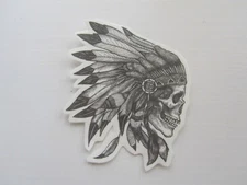 Temporary Tattoos - Indian Skull  (approx. 3" long)