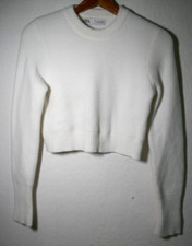   ZARA WEIßER PULLOVER  GRÖßE S  CROPPED K...