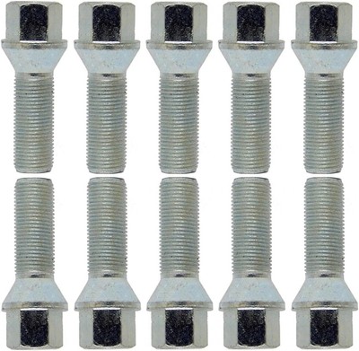 10 Extended Wheel Bolt tapered M14x1,5 35mm for Audi 80 90 100 200 A1 A2 A3 A4 A