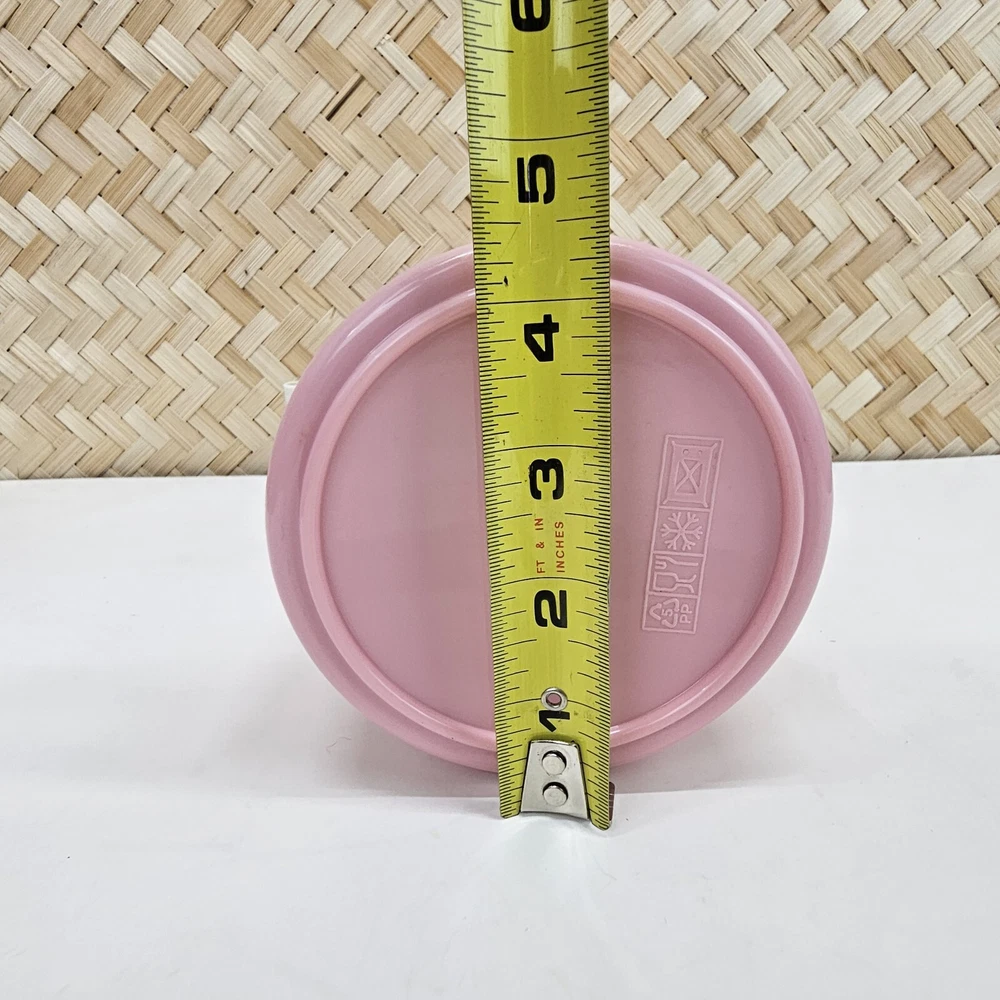 Bento Box Portable Keep Warm Lunch Food Container Pink Multilayer Cyclindrical
