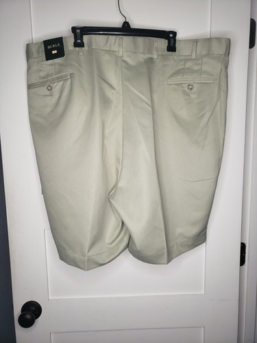 BERLE Men's Khaki Chino Shorts Light Beige Sz 48 Style MW383-24 SS9 BRAND NEW!! - Picture 3 of 10