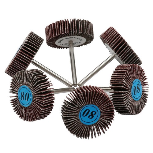 5pcs 32mm Sanding Flap Wheel Disc Abrasive W/ 1/8'' Shank For Drill Die