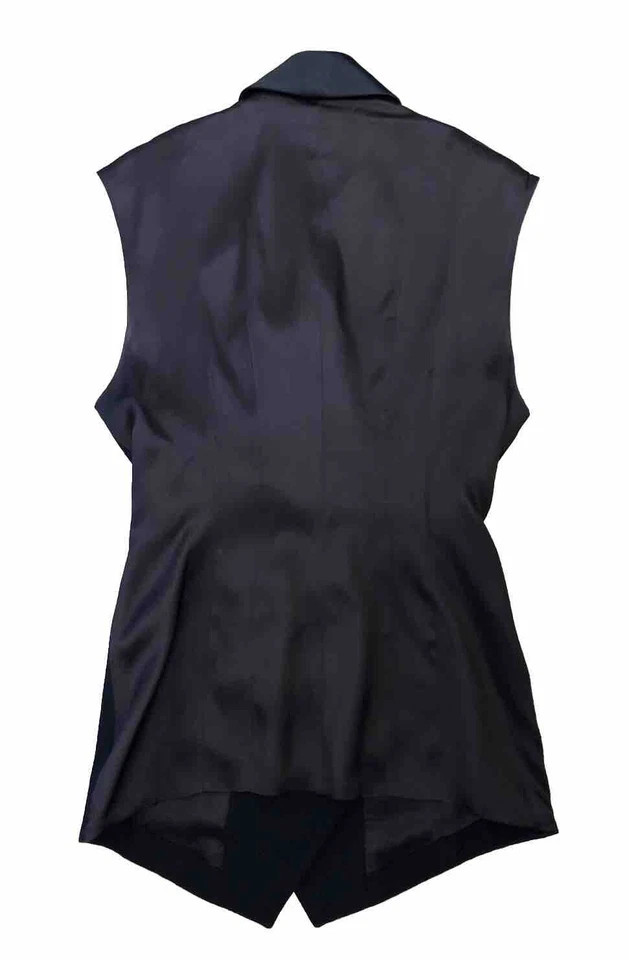 Chaleco De Colección Drop Dead-Lana Negra + Seda Doble Pecho Talla 8 R. Finley Los Angeles Foto 2 de 4