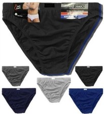 12 Pack Mens Classic Ribbed Slips Briefs Pants Soft Cotton Underwear S-5XL
