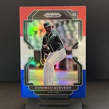 2022 Panini Prizm Tier II Red White Blue Prizm #174 Domingo Acevedo RC Athletics