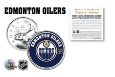 EDMONTON OILERS NHL HOCKEY CANADA STATE QUARTER COIN! COA & STAND!