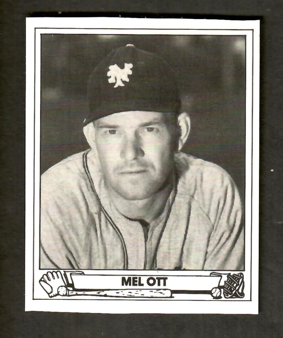 Mel Ott 1983 TCMA 1942 Play Ball #32 New York Giants White Back