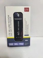 Black Plug & Play Technology 150 Mps LTE 4G USB Modem with Wi-Fi Hotspot