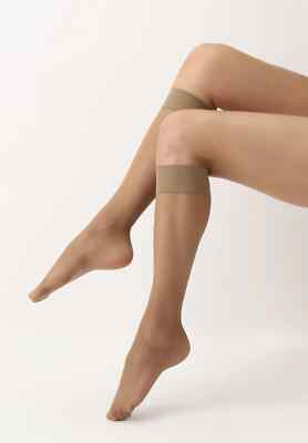 10 Pack: Oroblu Knee Highs Lycia 15 den sheer matte apperance comfortable cuff 