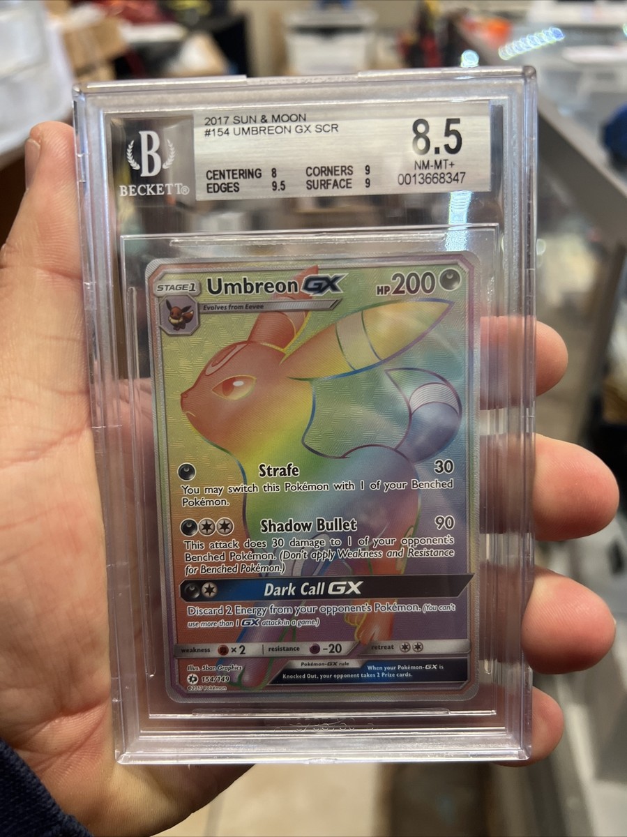 Pokémon TCG Umbreon GX Sun & Moon Base Set 154/149 Holo Secret