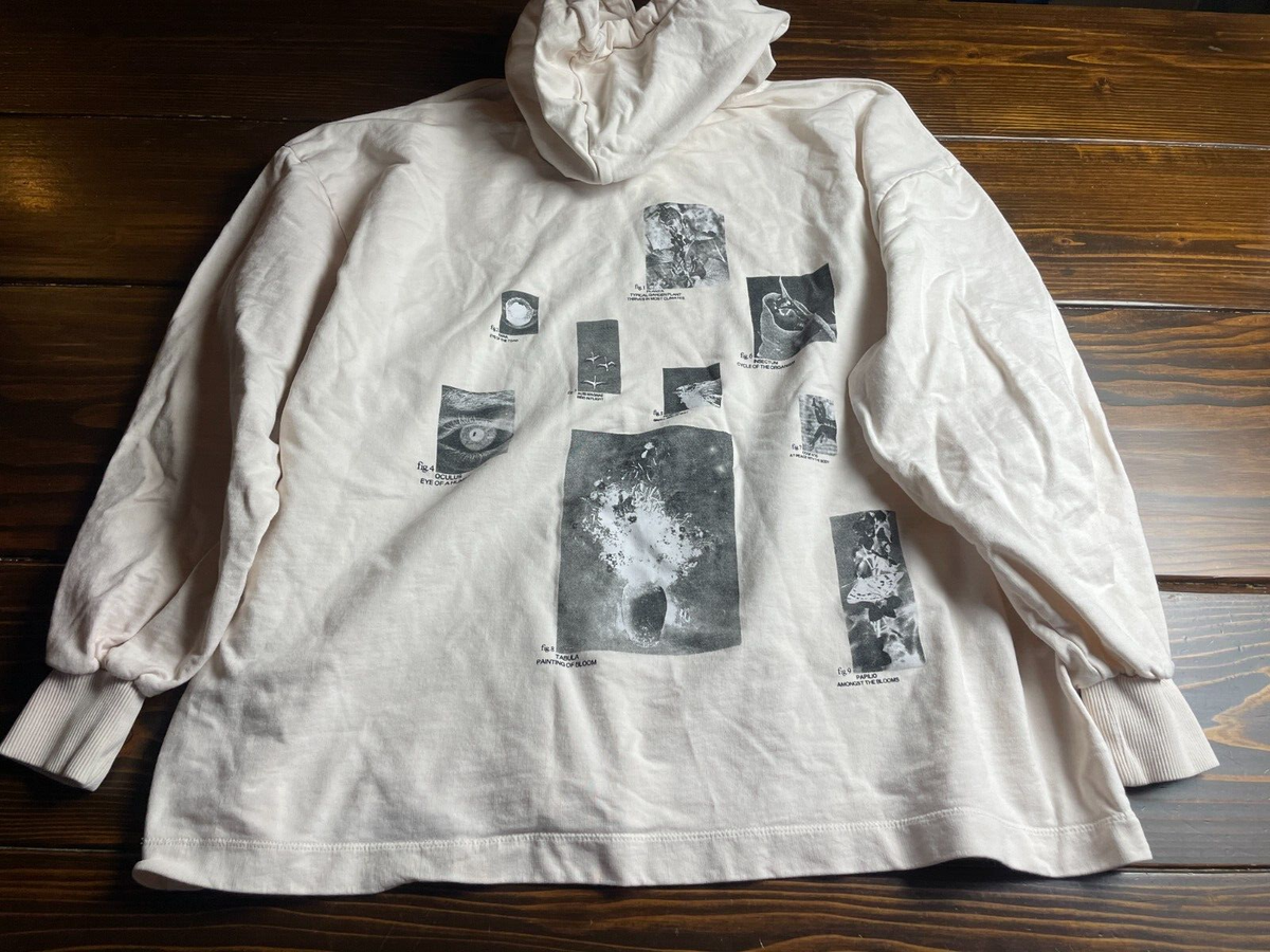 Collusion Sweater Men's Size 4US Cream Hoodie Visual Archives Animals  Drawstring | eBay