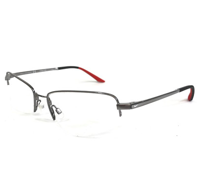 Nike with Flexon Eyeglasses Frames 4306 073 Silver Rectangular 56-18-145