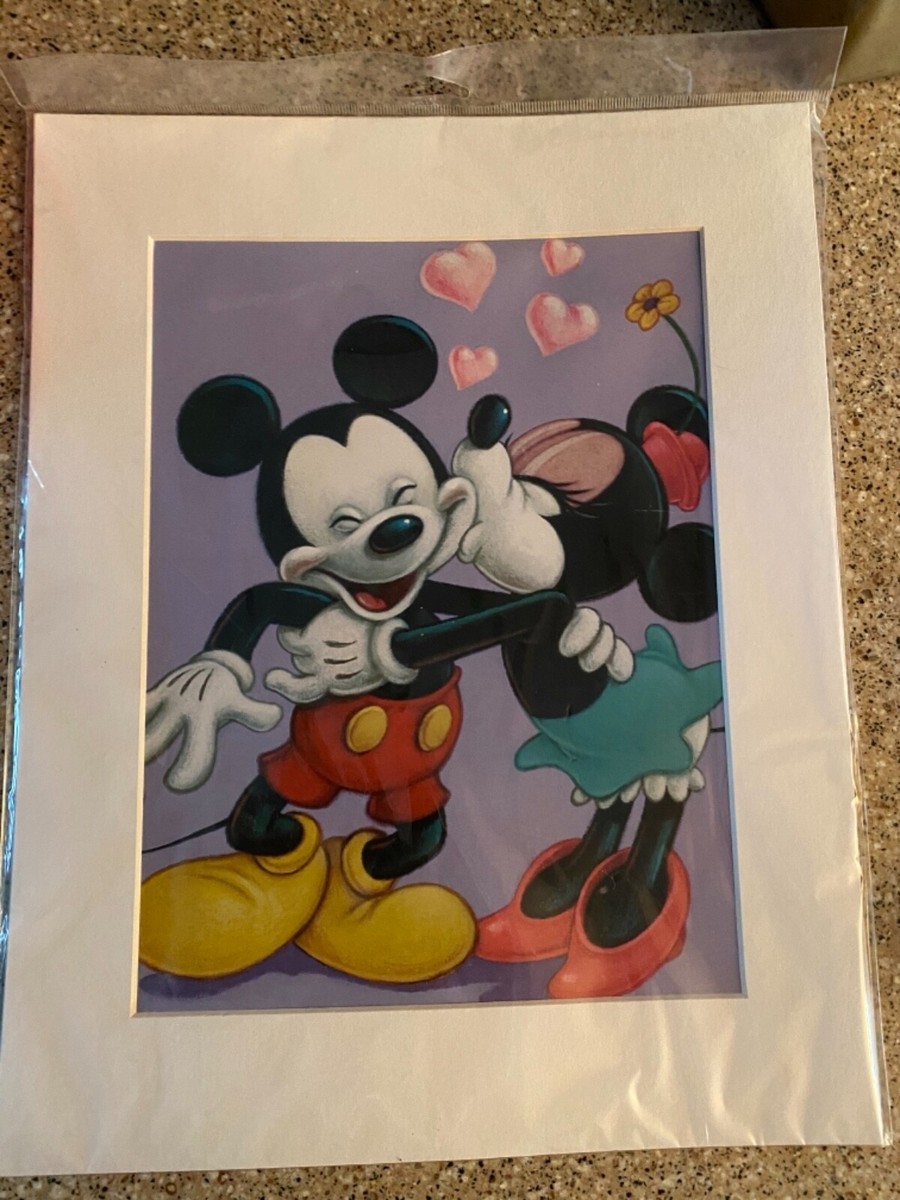 THE ART OF DISNEY, MICKEY AND MINNIE MOUSE USPS Stamp PRINT